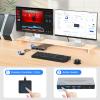 Displayport KVM Switch 2 Monitors 2 Computers, Aluminum 4K@60Hz 2 HDMI Dual Monitor 4 USB3.0 KVM Switcher 2 DP in 2 HDMI Out KVM Switcher for 2 PC Sharing Keyboard Mouse Printer Mic and Audio Output view 4