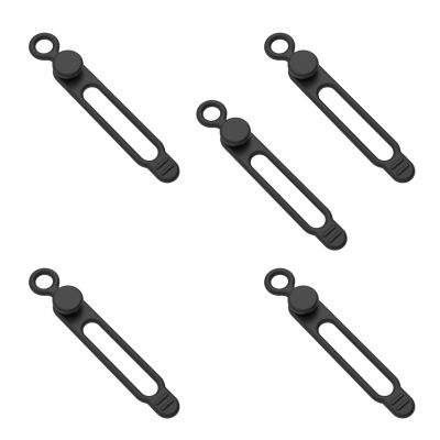 5Pcs Silicone Cable Tie Cord Organizers Straps Reusable Cord Travel Organizers Elastic Wire Travel Cable Management