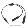 Aviation to U174/U Helicopter Headsets Adapter Communication Cable Double Plugs Converter with view 2