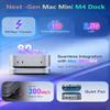 Mate Mini-B Dock for Mac mini M4/ M4 Pro80Gbps Aluminum Alloy Stand, M.2 PCIe SSD Slot (Up to 8TB), USB-C, 2X USB-A 3.0, 2.5G LAN, SD4.0, PD3.0 Type-C, Audio Jack view 2