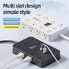 16-in-1 Power Strip with Switch & Surge Protection, Portable Flat Plug Surge Protector Power Strip, with 12 AC Power Outlets 4 USB(2C), 5/10 FT Extension Cord, for Home Office Travel (White-A, 5FT) view 2