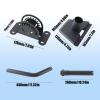 Outdoor Antenna Mount, Stable Bracket, Stainless Steel Material, Satellite Mount Holder, Antenna Pole Holder, Precise Alignment Capability, for RV Camping Home view 3