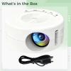 boxoon Portable Projector, Wired Smartphone Sync, 14-100 Inch Display, Led, Built-In Speaker, 4.3 X 1.9 In, White view 4