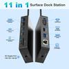 for Microsoft Surface Dock Triple Displays HDMI+VGA, 11 in 1 Surface pro Docking Station for Surface Pro 10/9/8/X/7/6/5/4,Surface Laptop 6/5/4/3/2, Surface Book (HDMI VGA Ethernet SD/TF Audio 5*USB) view 3