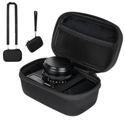 Camera Case for Canon Powershot V1: Durable 1680D Nylon & Shockproof Hard Shell Protective Design for 4K 5K Video Camera - with 2 Straps & Mesh Pocket for Travel Storage & Daily Photography, Black