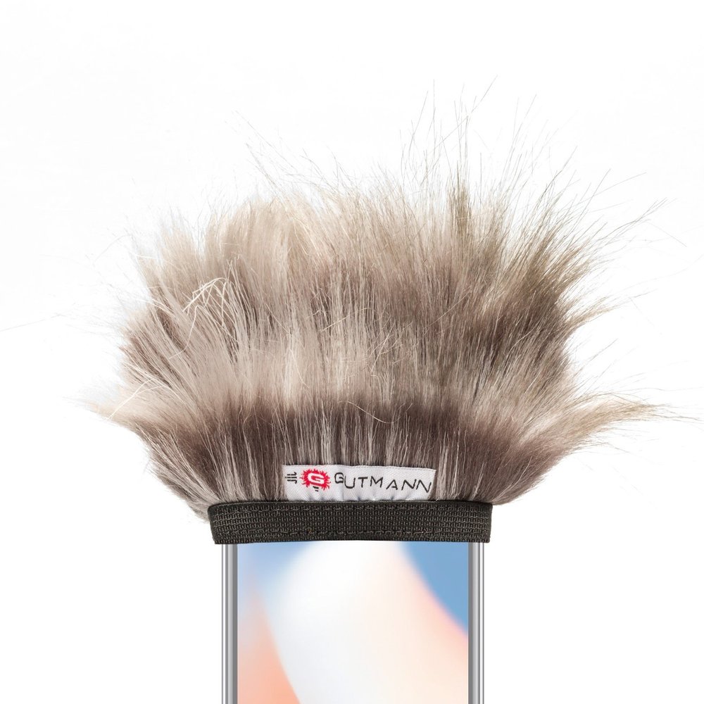 GUTMANN Microphone windscreen for iPhone 17, 17 Pro, 17 Pro Max, Air, handmade in Germany, model Koala