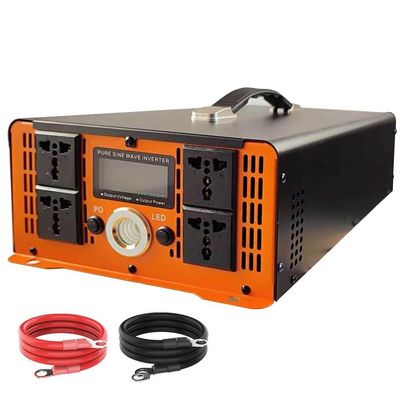 2500/3000/3500W Pure Sine Wave Inverter 12V DC to 110V 120V AC Converter for Home, RV, Truck, Off-Grid Solar Power, Power Inverter with 4 AC Outlets & LED Lighting,3000W