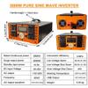 2500/3000/3500W Pure Sine Wave Inverter 12V DC to 110V 120V AC Converter for Home, RV, Truck, Off-Grid Solar Power, Power Inverter with 4 AC Outlets & LED Lighting,3000W view 2