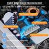 2500/3000/3500W Pure Sine Wave Inverter 12V DC to 110V 120V AC Converter for Home, RV, Truck, Off-Grid Solar Power, Power Inverter with 4 AC Outlets & LED Lighting,3000W view 4