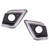 2Pcs LED Daytime Running Light Fog Light DRL Turn Signal Light for Toyota Hilux Revo Vigo 2015 2016 2017-White Yellow (White) view 1