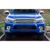 2Pcs LED Daytime Running Light Fog Light DRL Turn Signal Light for Toyota Hilux Revo Vigo 2015 2016 2017-White Yellow (White) view 2
