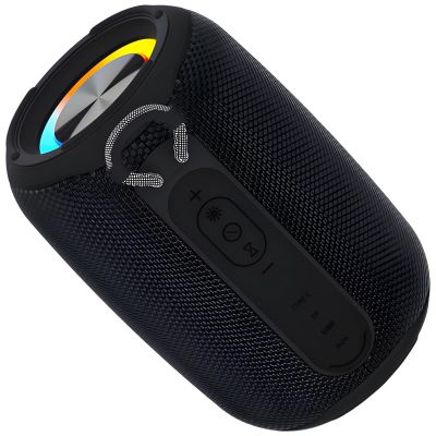 Bosreroy 20W Portable Wireless Speaker, Ipx6 Waterproof, Outdoor Use, Heavy Bass, Colorful Lights, Aux & Tf Card Support, Black