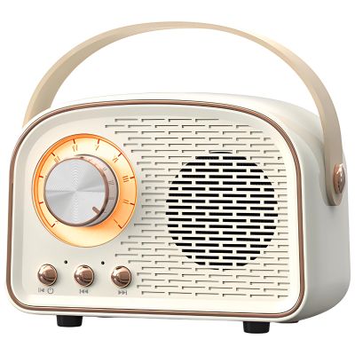 Bosreroy Vintage Portable Mini Wireless Speaker with Wireless 5.0, Tf Card, Fm Radio, Multi-Function Button, 4.5 X 3.1 X 2.4 in