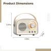 Bosreroy Vintage Portable Mini Wireless Speaker with Wireless 5.0, Tf Card, Fm Radio, Multi-Function Button, 4.5 X 3.1 X 2.4 in view 4