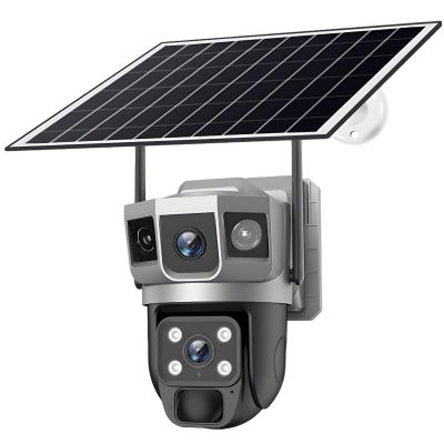 Bosreroy Outdoor Surveillance Camera, Solar-Powered, 4G Enabled, Dual Lens Hd Resolution, Ip66 Weatherproof, Wireless Security System