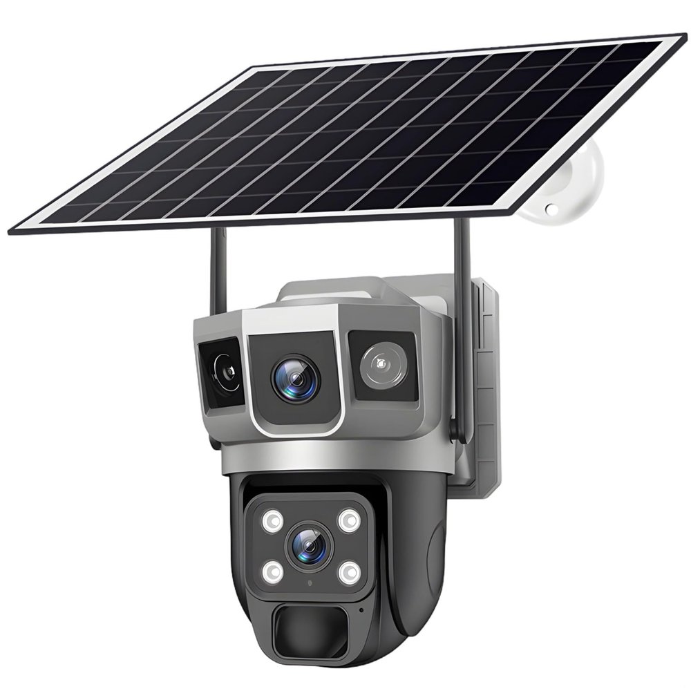Bosreroy Outdoor Surveillance Camera, Solar-Powered, 4G Enabled, Dual Lens Hd Resolution, Ip66 Weatherproof, Wireless Security System