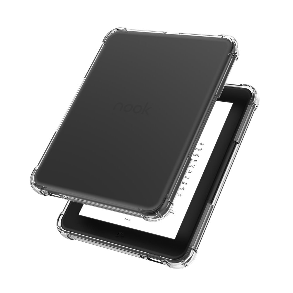 Aircawin Case for 6" Nook GlowLight 4/Glowlight 4E Case Clear (2021/2022 Released),Slim Protective Cover for Nook Glowlight 4/4E E-Reader,Shockproof Lightwheight Soft TPU Back Cover Shell-Clear