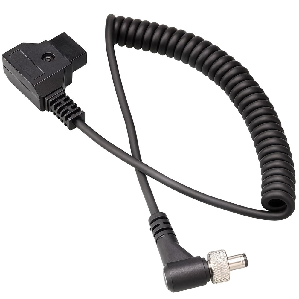Bosreroy Extendable D-Tap Power Cable with Spring Coil for Np-F970 Devices, 47.24 in Length, Includes Additional 50Cm Cable