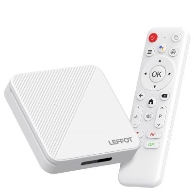 Android 14.0 TV Box 2025, LEFFOT H313 4K Ultra HD Streaming Device for TV with BT 5.4, 2GB RAM + 16GB ROM, Smart TV Box with Voice Remote, USB 3.0, HDR 10, 2.4G & 5G WiFi 6
