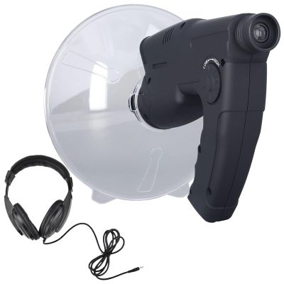 TOGEPP 8x21 Parabolic Microphone Monocular - 350ft/100m+ Long Range Bird Listening Device with 12s Recording, HD Noise-Canceling Sound Amplifier for Wildlife Observation & Nature Research