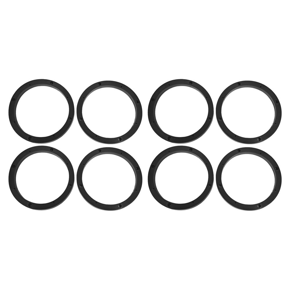 Vroelos 4 Pair 6.5" Plastic 1/2" Speaker Spacer Rings for Auto Car - ABS Plastic Mounting Adapter Subwoofer Custom Installation Mounting Adapter, Black