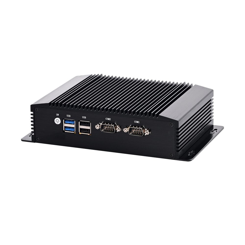 ANDAQI Fanless Industrial Computer, IPC, Mini PC, 95 Alder Lake-N, IM12, BT, 2 x USB2.0, 2 x USB3.0, 2 x COM, 2 x LAN, DP, 2 x HDMI, 16G RAM 128G SSD