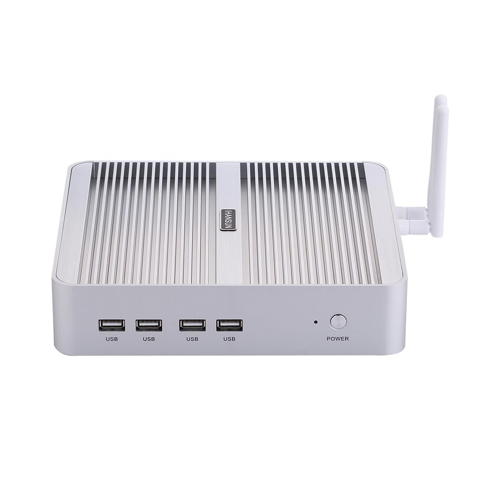 ANDAQI Fanless Mini PC, Desktop Computer, HTPC, I3 8140U 8145U, BM07, VGA, HDMI, 4 x USB3.0, 4 x USB2.0, LAN, 16G RAM, 128G SSD, 1TB HDD