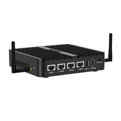 JOVCOR Firewall Mini PC, Industrial Computer, Processor N100 4 x RJ45 LAN 4K Dual Display Dual COM, Fanless Mini PC 8GB DDR4 128GB SSD, Mini Server WiFi5 BT4.2 Auto Power on