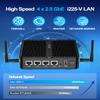 JOVCOR Firewall Mini PC, Industrial Computer, Processor N100 4 x RJ45 LAN 4K Dual Display Dual COM, Fanless Mini PC 8GB DDR4 128GB SSD, Mini Server WiFi5 BT4.2 Auto Power on view 2