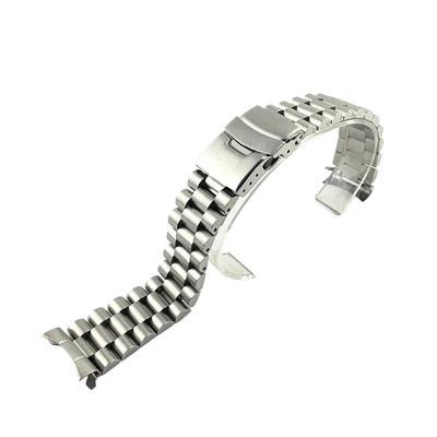 2022mm Men's Sports Solid Stainless Steel Watchband Fit for Seiko Skx007/Skx009 SRPD63K1 Jubilee Curved End Bracelet(Type C with logo,22mm)