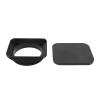 62mm Lens Hood with, Camera Lens Hood Shade Accessory, Aluminum Alloy Thread Installation for DSLR Cameras, Black Lens Hood Cover for 62mm Lenses, from Dust and view 1