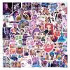 110pcs Demon Hunters Movies Stickers Pack,Vinyl Waterproof Demon Hunters Decal for Water Bottle Laptop Toy Sticker for DIY Decorate Bumper Phone Hard Hat Kids Teens Gifts view 1