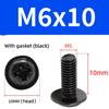 20 PCS Vesa Screws, VESA Compatible M4x10mm TV/Monitor Wall Mount Screws for 75x75mm and 100x100mm Brackets. Phillips Head M6 x 10mm Black with Washers (20, M6 x 10mm) view 2