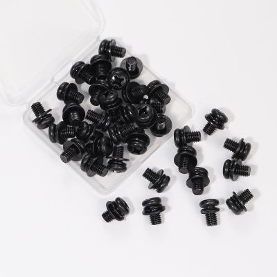 40 PCS Vesa Screws, VESA Compatible M4x10mm TV/Monitor Wall Mount Screws for 75x75mm and 100x100mm Brackets. Phillips Head M4 x 10mm Black with Washers (40, M4 x 10mm)