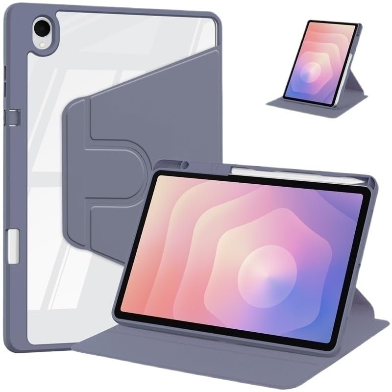 360 Rotating Stand Anti-Fall Tablet Case Suitable for Samsung Galaxy Tab S11 (2025) 11-inch(SM-X730/SM-X736) Acrylic Back Cover