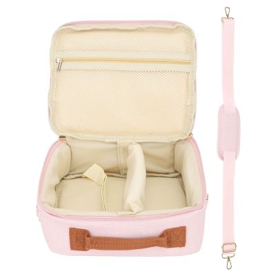 HERCHR Camera Shoulder Bag, Large Capacity Camera Storage Bag with Adjustable Strap Handle and Thickened Padding for CP910 1200 1300 DSLR (pink)