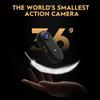 4K Action Camera, Tiny Body with Spring Clip, Hands-Free POV Recording, Helmet Cam for Cycling, Motorcycle, 64GB Card, Black view 4