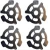 45 RPM Vinyl Record Adapters, 7 Inch Singles, Plastic Inserts 4 Pieces (Black) view 1