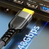 JINPIAOPIAO 8K HDTV Cable Braided HDTV 2.1 Cord Supports 8K@60Hz 4K@240Hz 144Hz 48Gbps for Monitors Gaming Consoles Projectors view 4