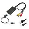 JINPIAOPIAO RCAs to HDTV Converters Adapters for HDTV Monitor Projectors with 720P/1080P Output Supports NTSC SECAMs DVDs Playe view 1