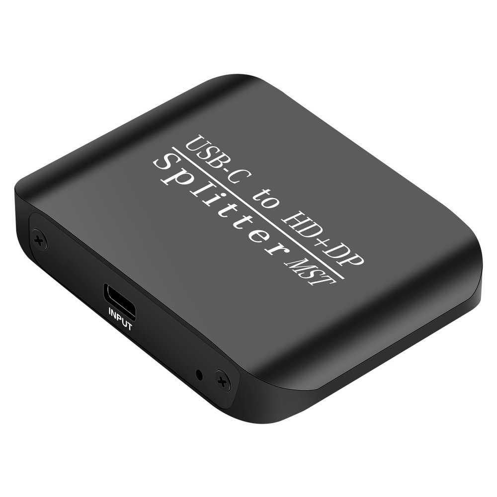 JINPIAOPIAO HDTV Splitter 1 in 2 Out USB C Splitter 4K 60Hz Video Adapter Type C for Laptop Tablet