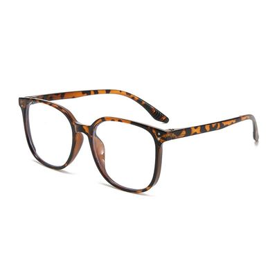 Women's Blue Light Blocking Glasses Anti-Round Face Eyewear Fashion Frame Colors Windproof No-Makeup Essential (Leopard)
