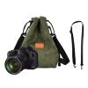 JINPIAOPIAO Camera Case Drawstring Bag Vintage DSLR Camera Bag Soft Lens Case with Shouder Strap for Traveling Camera Storage Case view 1
