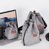 JINPIAOPIAO Camera Case Drawstring Bag Vintage DSLR Camera Bag Soft Lens Case with Shouder Strap for Traveling Camera Storage Case view 3