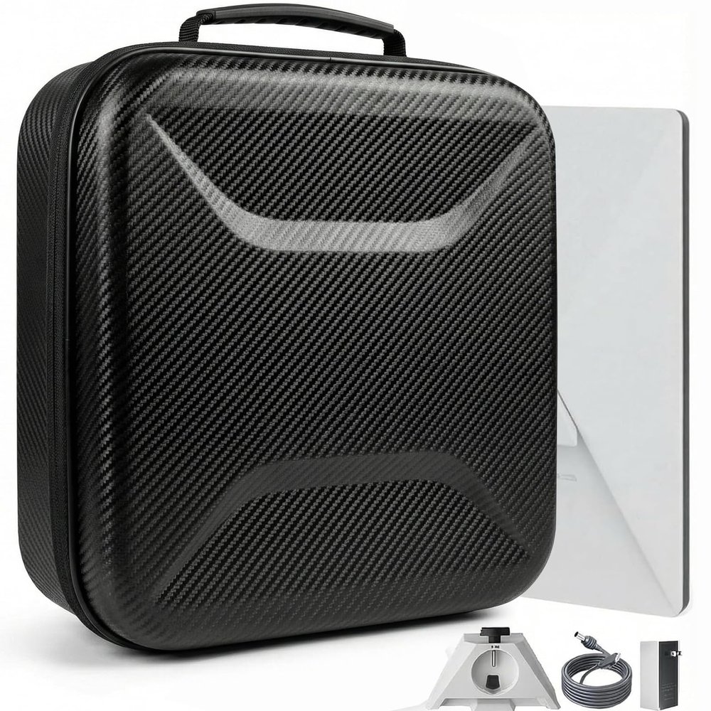 MeloSync Starlink Mini Case Protective Travel Carrying Case for Starlink Mini Dish, Kickstand, Pipe Adapter, Power Adapter & Cables Splash-Resistant, Shockproof