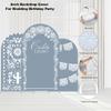 Set of 3 Arch Backdrop Covers Cielito Lindo Baby Shower Arch Stand Stretchy Cover for Mexican Theme Fiesta Talavera Birthday Party Decorations (6FT,6.6FT,7.2FT,Blue10) view 2