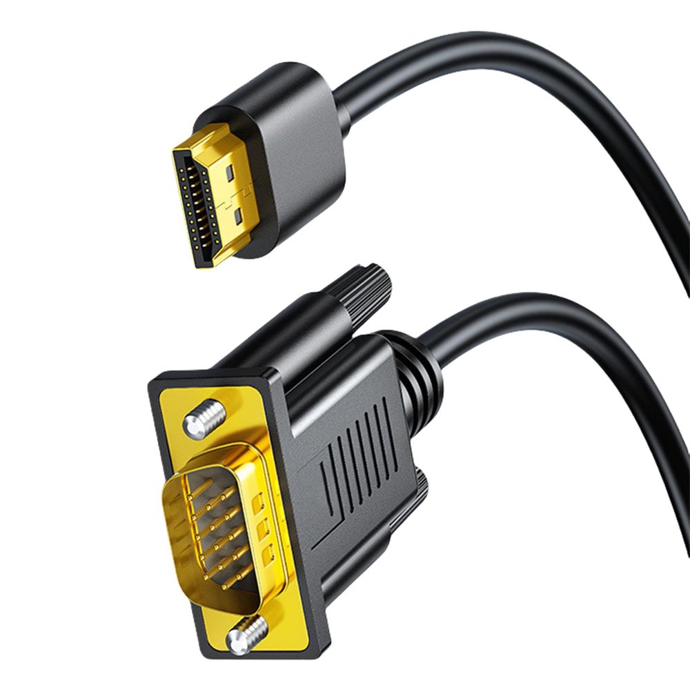 JINPIAOPIAO HDTV to VGA Converters Cable 1080P Resolution Metal Texture Suitable for Laptop Projectors Monitor