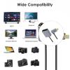 JINPIAOPIAO 2.1 Version 8K60hz Cable Microed to Standard 48Gbps Fast Speed Dynamic 4k60fps Coaxial Design Flexible Cord view 2