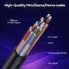 JINPIAOPIAO 2.1 Version 8K60hz Cable Microed to Standard 48Gbps Fast Speed Dynamic 4k60fps Coaxial Design Flexible Cord view 3