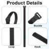20 Pack Black Reusable Hook and Loop Straps 12" x 1", Durable Nylon Microfiber Cloth, Adjustable Small Fastening Straps, Appliance Cord Organizer, Home/Office/Travel Cable Tidy view 3